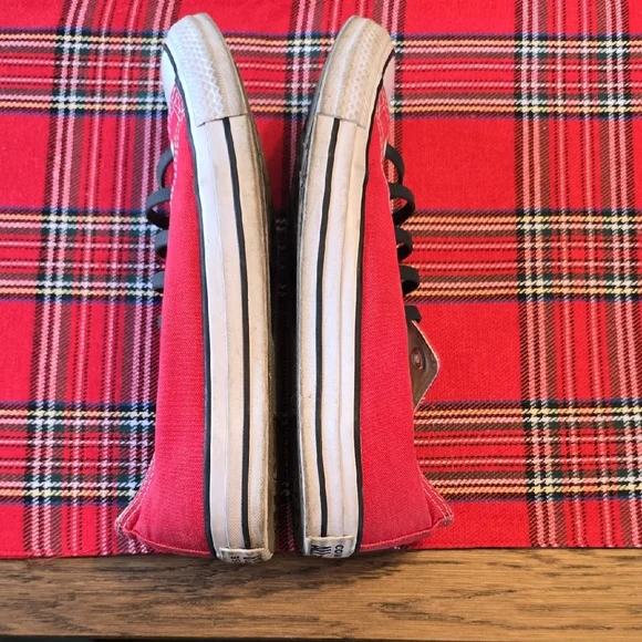 Converse Red and Black Canvas Sneakers - Picture 5 of 6